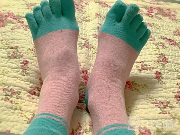 img 1 attached to 🧦 CaiDieNu Women's Toe Socks: Colorful Animal Cotton Five Finger Socks for Funny Casual Style review by Justin Smith