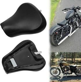 img 4 attached to 🏍️ Comfortable & Stylish HIYOYO Motorcycle Black Wide Solo Driver Seat Cushion for Harley Sportster 883/1200 Forty Eight (1983-2003)