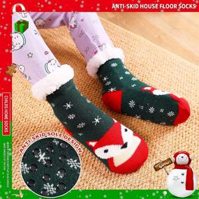 img 1 attached to Slipper Thicken Non Skin Children Thermal Girls' Clothing : Socks & Tights