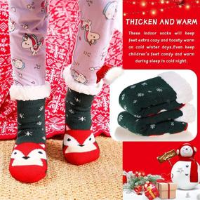 img 3 attached to Slipper Thicken Non Skin Children Thermal Girls' Clothing : Socks & Tights