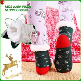 img 2 attached to Slipper Thicken Non Skin Children Thermal Girls' Clothing : Socks & Tights