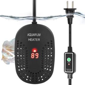 img 4 attached to 🐠 Mini Aquarium Heater 50W 100W - Digital Fish Tank Heater with External Setting Button | Shatterproof Heater for Fish or Turtle Tank up to 30 gallons - HITOP