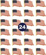 24 pack american flag lapel pins - usa metal enamel waving us patriotic badge logo