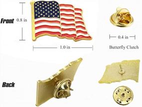 img 3 attached to 24 Pack American Flag Lapel Pins - USA Metal Enamel Waving US Patriotic Badge