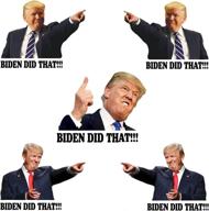 🔥 premium trump biden did that stickers - biden trump stickers, high-quality waterproof pvc material with super adhesive, assorted 5 unique patterns, total of 100pcs логотип