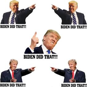 img 4 attached to 🔥 Premium Trump Biden Did That Stickers - Biden Trump Stickers, High-Quality Waterproof PVC Material with Super Adhesive, Assorted 5 Unique Patterns, Total of 100Pcs