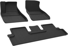 img 4 attached to 🚗 SKUOII Premium All Weather Anti-Slip Waterproof Floor Liners for Tesla Model 3 - Compatible with Model 3 2022, 2021, 2020, 2019, 2018, 2017 (1st & 2nd Row) - Car Interior Accessories