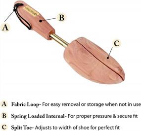 img 3 attached to 2-Pack Of FootFitter Cedar Shoe Trees For Men - SJ32!