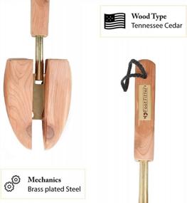 img 2 attached to 2-Pack Of FootFitter Cedar Shoe Trees For Men - SJ32!