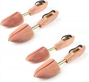 img 4 attached to 2-Pack Of FootFitter Cedar Shoe Trees For Men - SJ32!