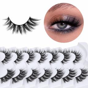 img 3 attached to Lanflower'S 7-Pack Of Crisscross Faux Mink False Eyelashes For A Natural Looking Cat Eye