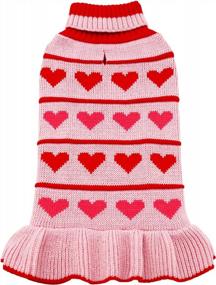 img 4 attached to Adorable KYEESE Valentines Day Sweaters For Dogs In Cute Red Love Design With Leash Hole - Perfect Pet Clothes For Small-Medium Sized Breeds