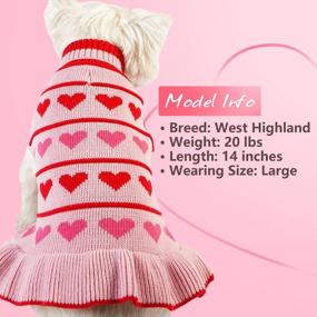 img 3 attached to Adorable KYEESE Valentines Day Sweaters For Dogs In Cute Red Love Design With Leash Hole - Perfect Pet Clothes For Small-Medium Sized Breeds