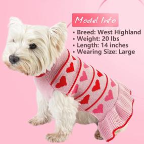 img 2 attached to Adorable KYEESE Valentines Day Sweaters For Dogs In Cute Red Love Design With Leash Hole - Perfect Pet Clothes For Small-Medium Sized Breeds