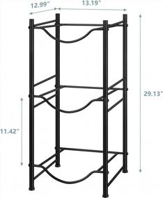 img 3 attached to MOOACE 3-Tier Water Jug Rack, 5 Gallon Detachable Water Bottle Holder Organizer Storage Rack, Black