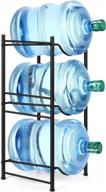 mooace 3-х уровневая подставка для кувшина для воды, 5 галлонов съемный держатель для бутылок с водой стеллаж для хранения органайзера, черный логотип