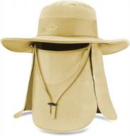 upf 50+ солнцезащитная рыболовная шапка с широкими полями, откидной крышкой для лица и шеи для мужчин и женщин - brotou outdoor cap логотип