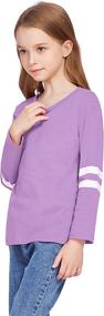 img 1 attached to Greatchy Shirts Sleeve Crewneck T Shirt Girls' Clothing via Tops, Tees & Blouses