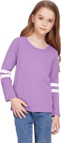 img 2 attached to Greatchy Shirts Sleeve Crewneck T Shirt Girls' Clothing via Tops, Tees & Blouses