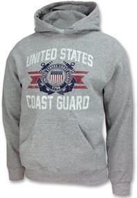 img 1 attached to 👕 Coast Guard Vintage Basic Hooded Sweatshirt for Men by Armed Forces Gear