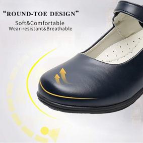 img 3 attached to Smart And Stylish: Akk Mary Jane School Uniform Shoes For Girls