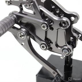 img 2 attached to 🏍️ FXCNC CNC Billet Motorcycle Rearset Foot Pegs Rear Set Footrests | Fully Adjustable Foot Boards | Compatible with YZF R25 R3 2014-2021, MT-25 MT-03 MT25 MT03 2015-2021 | Improved SEO