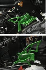 img 1 attached to 🏍️ FXCNC CNC Billet Motorcycle Rearset Foot Pegs Rear Set Footrests | Fully Adjustable Foot Boards | Compatible with YZF R25 R3 2014-2021, MT-25 MT-03 MT25 MT03 2015-2021 | Improved SEO