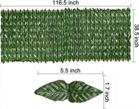 img 1 attached to 🌿 Artificial Ivy Privacy Fence Wall Screen for Outdoor Decor, Garden - DearHouse 118x39.35in Faux Ivy Hedges Fence and Vine Leaf Decoration