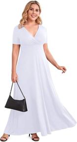 img 1 attached to POSESHE Womens V Neck Sleeve Evening Women's Clothing - Dresses