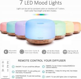 img 2 attached to ASAKUKI 500ml Premium Essential Oil Diffuser with Remote Control - 5 in 1 Ultrasonic Aromatherapy, Fragrant Oil Humidifier Vaporizer: Timer, Auto-Off Safety Switch