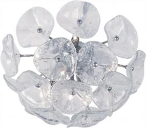 img 1 attached to Create An Elegant Ambience With ET2 E22092-28 Fiori Murano Clear Glass Crystal Petal Round Flush Mount Ceiling Lighting