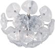 create an elegant ambience with et2 e22092-28 fiori murano clear glass crystal petal round flush mount ceiling lighting logo