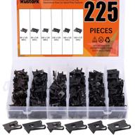 rustark 225 pcs 6 size sae u-nut clip assortment for auto car speed nuts fastening, with convenient storage box, ideal for dash, door panel, and interior applications логотип