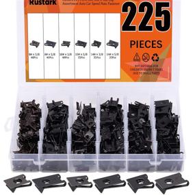 img 4 attached to Rustark 225 Pcs 6 Size SAE U-Nut Clip Assortment for Auto Car Speed Nuts Fastening, with Convenient Storage Box, Ideal for Dash, Door Panel, and Interior Applications