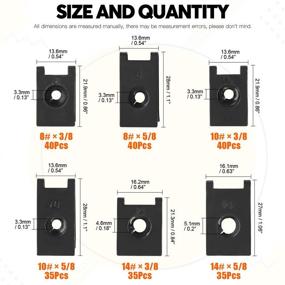 img 3 attached to Rustark 225 Pcs 6 Size SAE U-Nut Clip Assortment for Auto Car Speed Nuts Fastening, with Convenient Storage Box, Ideal for Dash, Door Panel, and Interior Applications