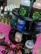 img 1 attached to Tabletop RPG Miniature Paint Rack: 3D Printed 3-Tier Shelf Organizer For Spinning Acrylic Colors, Suitable For Citadel Paints review by Brant Watson