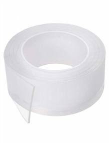 img 4 attached to 2 Inch Multipurpose Nano Double Sided Tape - Heavy Duty, Washable & Reusable For Home Or Office Use | Melsan 3 Yards Clear Adhesive Gel Tape
