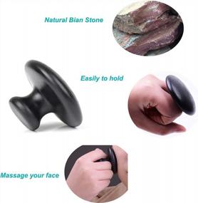 img 2 attached to 2-Piece Bian Stone Mushroom Massage Stones - Ideal For Spa Treatments And Relaxation Massages