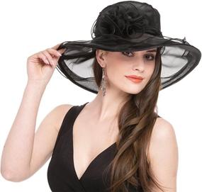 img 2 attached to 👒 SAFERIN Women's Kentucky Church Organza Accessories: The Perfect Addition to Any Special Occasion