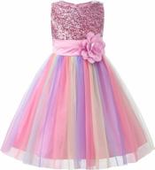 rainbow sequin tutu dress for flower girls: ideal for birthday parties, pageants and special occasions, by jerrisapparel логотип