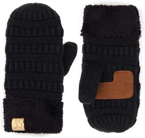 img 3 attached to 🧤 C C Ribbed Children's Mittens - Girls' Cold Weather Accessories