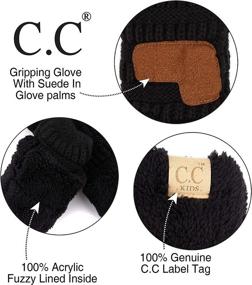img 1 attached to 🧤 C C Ribbed Children's Mittens - Girls' Cold Weather Accessories