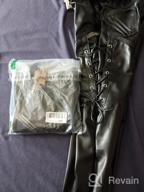 img 1 attached to Idopy Men`S Rock Steampunk Lace Up PU Leather Pants Slim Fit review by Terry Keown