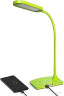 🌿 green desk lamps for home office - ultra-bright small desk lamp with usb charging port, an ideal led desk light for study, bedside reading and productivity boost логотип