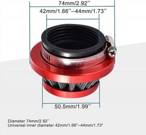 img 3 attached to GOOFIT Red Air Filter 42-44Mm For 2 Stroke 47Cc 49Cc ATV Pocket Bike And Mini Quad