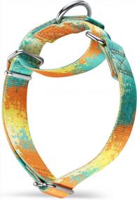 img 4 attached to Dazzber Martingale Dog Collars Colourful Oil Painting Pattern Series - No Pull Pet Collar Silky Soft For Medium And Large Dogs (Small, 5/8 Inch Wide, Deserts And Oases)