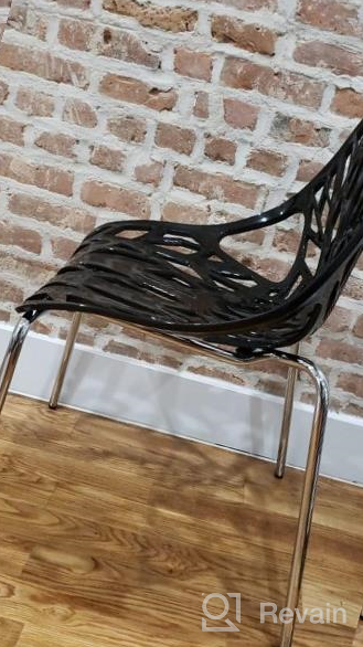 img 1 attached to Stackable Birch Sapling Accent Armless Side Chairs (Set Of 2) - UrbanMod Black Modern Dining Chair review by Muharik Khalifa