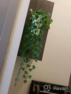 img 1 attached to Rustic Thicker Ivy Vines With Lights In Galvanized Metal Wall Planter - Hsuner Fake Hanging Plants For Modern Farmhouse Wall Decor, Boho Bedroom & Porch Decoration (Upgrade White) review by Ryan Garrison