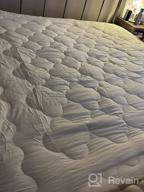 img 1 attached to Stay Cool And Comfortable With GRT Bamboo Full Size Mattress Pad Cover - Thick, Quilted, And Breathable review by Carl Lee