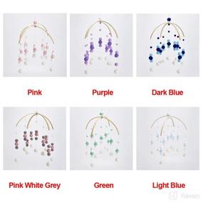 img 3 attached to 👶 Adorable Light Blue Baby Crib Mobile: Felt Ball Hanging Toys, Wind Chimes & Nursery Decor for Newborn, Boys and Girls